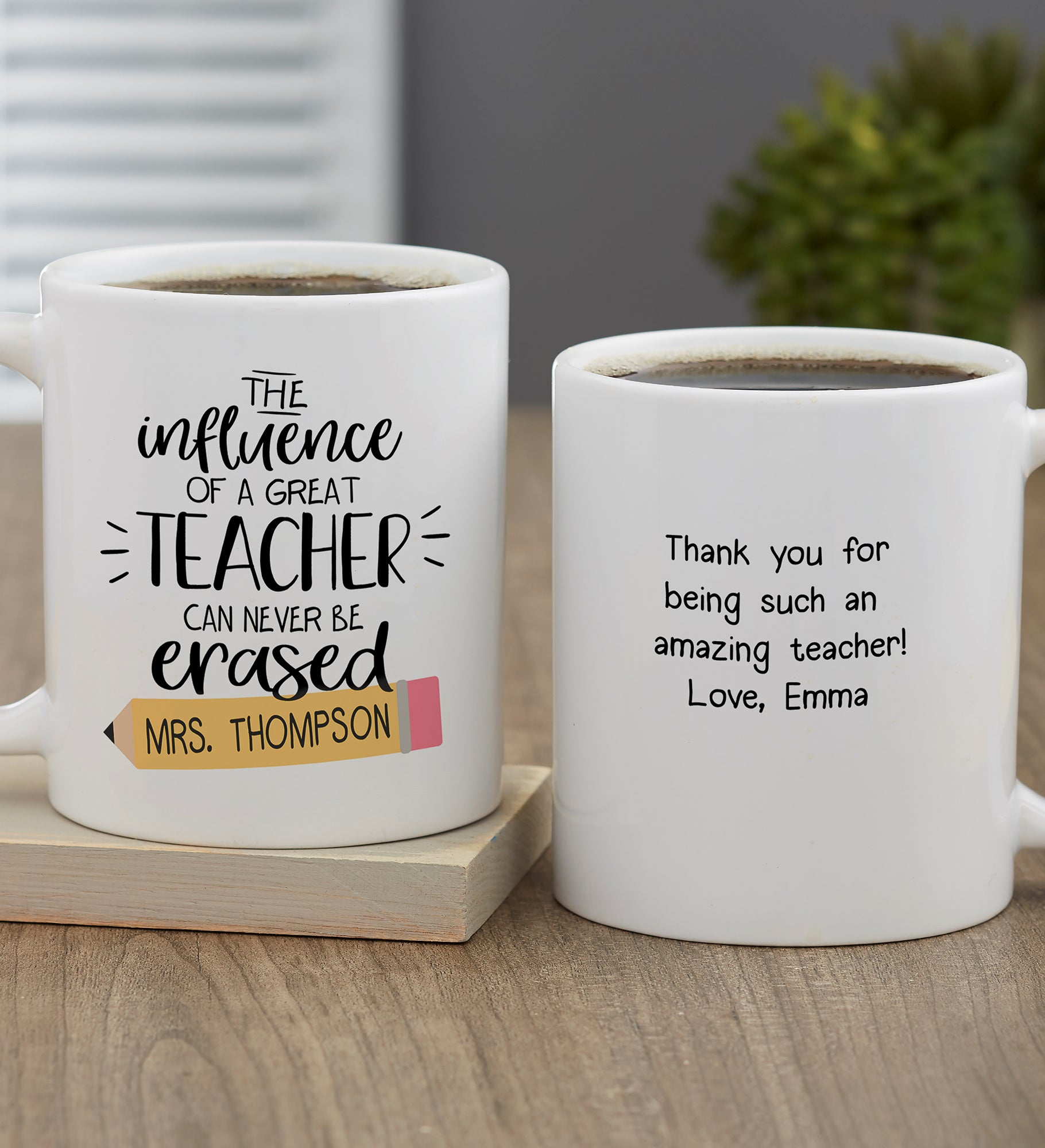 The Influence of a Great Teacher Personalized Coffee Mugs
